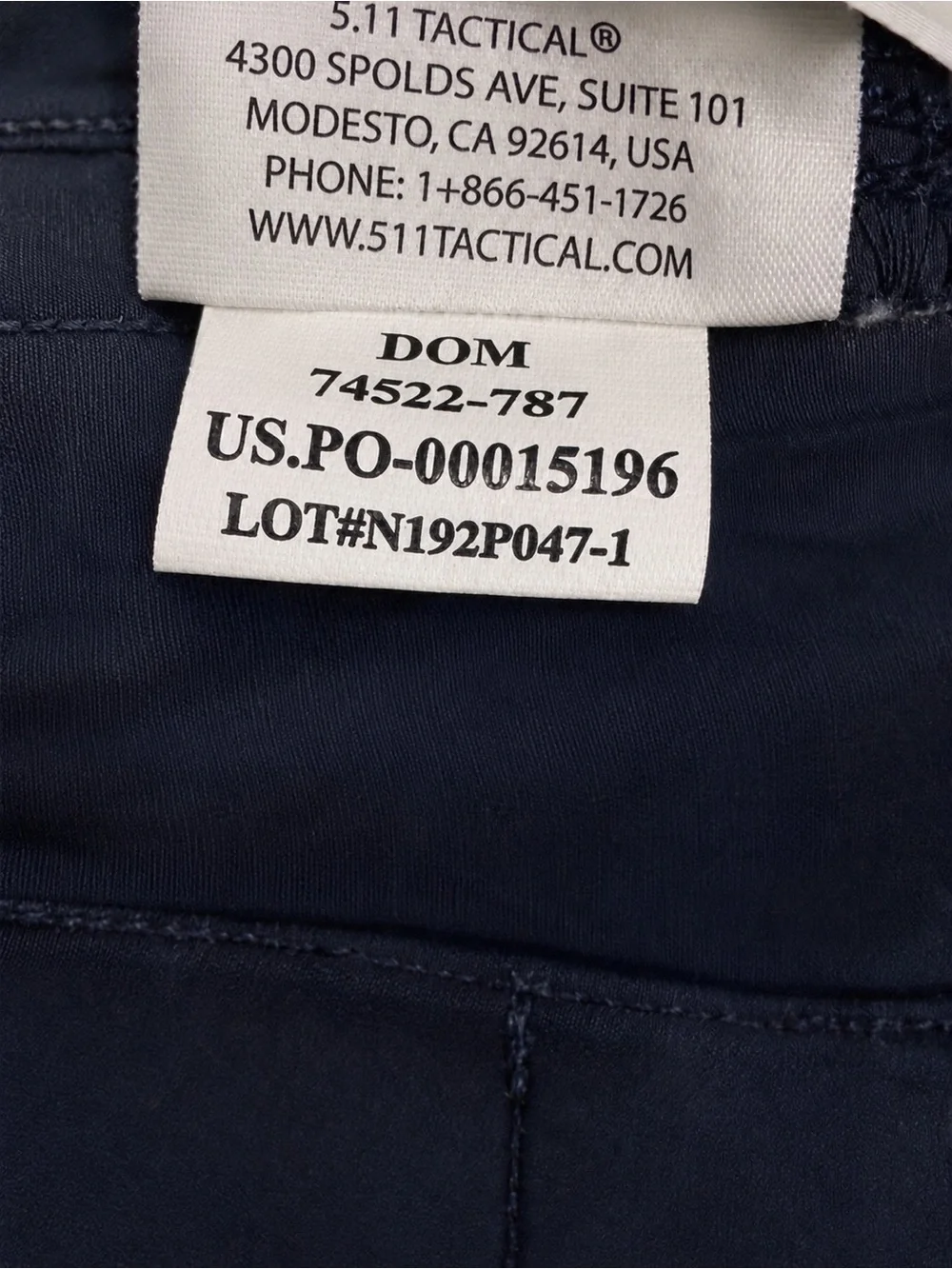 511 Tactical Bravo Performance Pants 74522 Men’s 32x32 Navy Stretch Poly